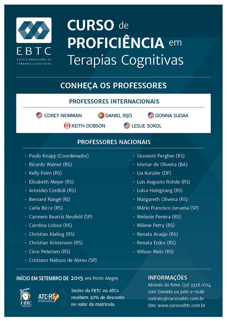 Curso de Proficiência em Terapias Cognitivas