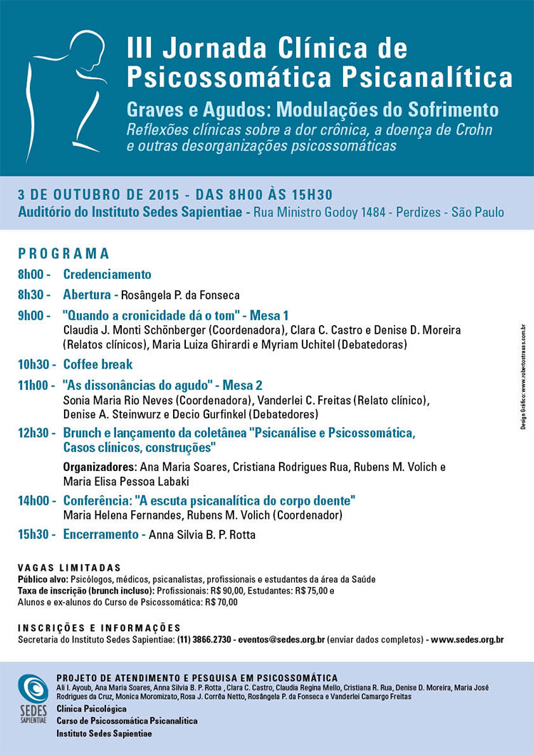 III Jornada Clínica de Psicossomática Psicanalítica