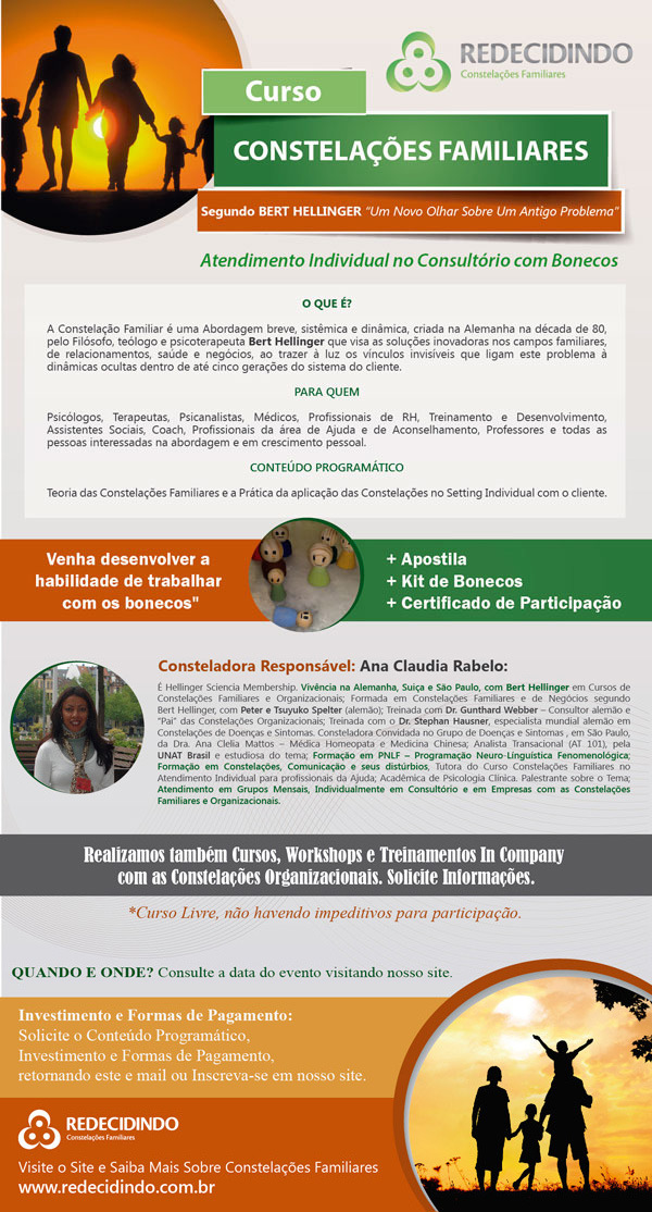 Curso de Constelação Familiar/Atendimento Individual no Consultório