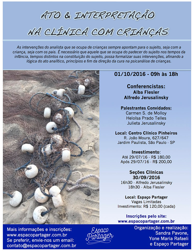 Espaço Partager - Atp & Interpretação na Clínica com Crianças