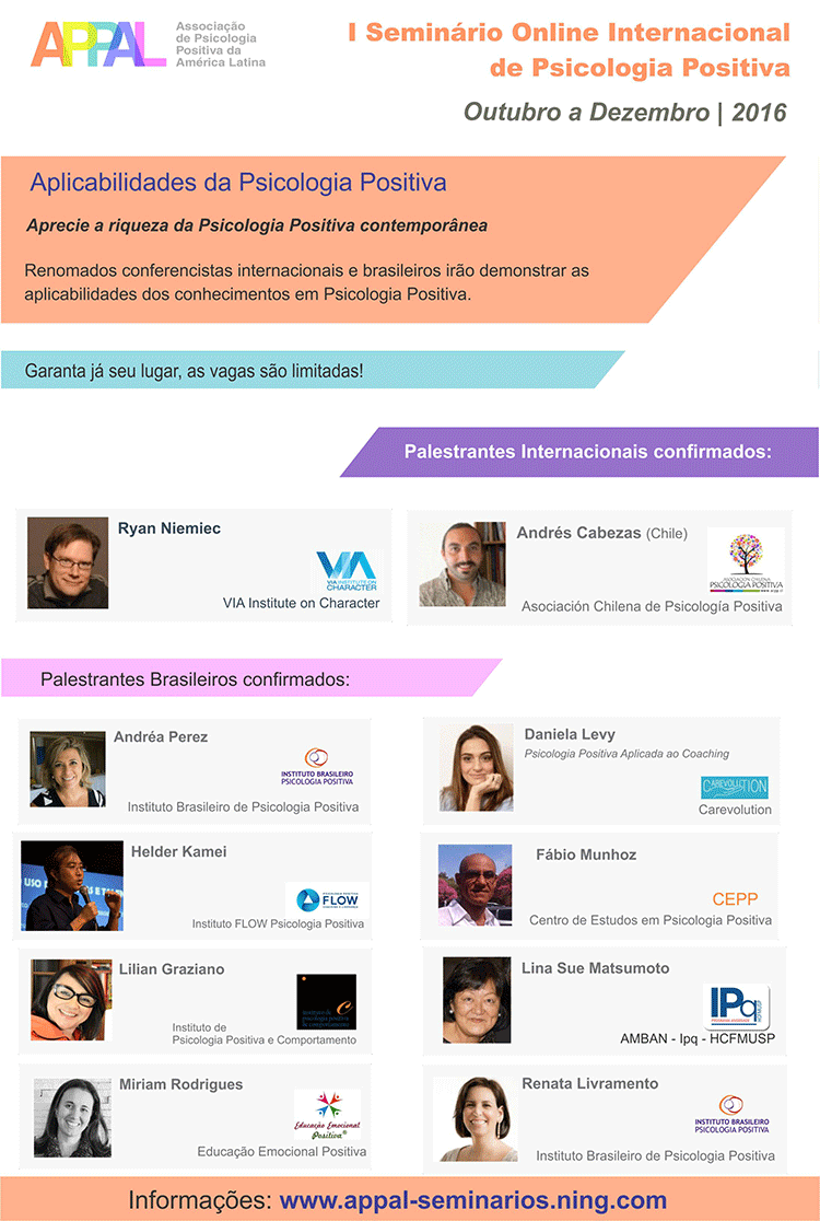 1 Seminário Online Internacional de Psicologia Positiva